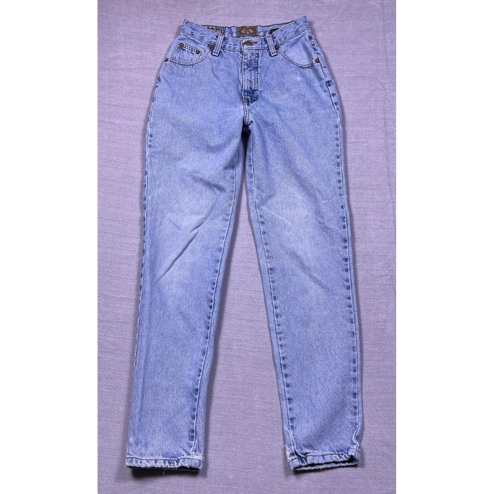 Express Womens Straight Leg Mid Rise Classic Casual Blue Denim Jeans Size 5/6